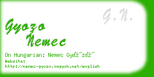 gyozo nemec business card